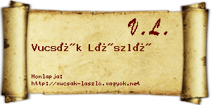 Vucsák László névjegykártya