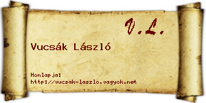 Vucsák László névjegykártya